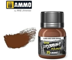 AMMO by MIG Jimenez AMMO MIG Drybrush sendinimo dažai, tamsiai rudi, 40 ml (A.MIG-0652)