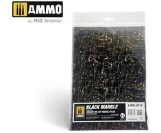 AMMO by MIG Jimenez AMMO MIG juodo marmuro kvadratinės plytelės, 2 blizgūs lakštai (8774)