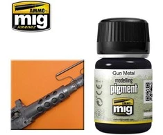 AMMO by MIG Jimenez AMMO MIG Pigmentas Gun Metal – poliruoto metalo efektas, 35 ml (3009)
