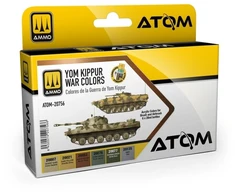 AMMO by MIG Jimenez ATOM akrilinių dažų rinkinys 6 vnt. Jom Kipuro karo kamufliažui
