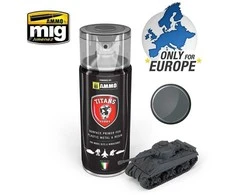 AMMO by MIG Jimenez Titans Hobby Panzer Grau matinis gruntas purškiamas 400 ml