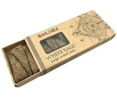 Ancient Wisdom Piramidiniai kūginiai smilkalai Baltas sage, Banjara, 40g
