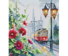 Andriana Kryželiu siuvinėjimo rinkinys „Rytinis tramvajus“, 24,5x27 cm