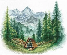 Andriana Kryželiu siuvinėjimo rinkinys „Vienatvė su gamta“ 23×19 cm