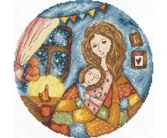 Andriana Siuvinėjimo kryželiu rinkinys „Mamos šiluma“ 19×19 cm