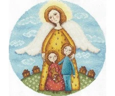 Andriana Siuvinėjimo kryželiu rinkinys „Vaikystės amuletas“ 19×19 cm