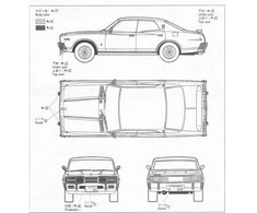 Aoshima Grand Champion Nissan Cedric/Gloria 330 1/24 modelio rinkinys