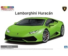Aoshima Lamborghini Huracán 1/24 nudažytas surinkimo rinkinys, šviesiai žalias