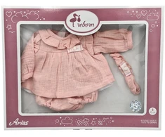 Arias lėlių drabužėliai kūdikiui 45 cm (Reborn) – prabangi dėžutė