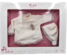 Arias rūbeliai 40 cm lėlei ir Reborn kūdikėliui, dovanų dėžutė