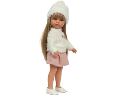 Arias lėlė mergaitė Carlota pūkuotu megztiniu 36 cm