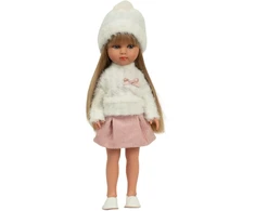 Arias lėlė mergaitė Carlota pūkuotu megztiniu 36 cm