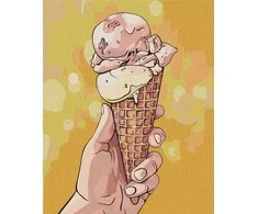 Artventura Tapybos Pagal Skaičius Rinkinys - Ice Kreminis 40x50 cm T40500324