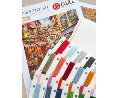 Ava Stitch Kryželių siuvinėjimo rinkinys „La Belle Epoque“ – miestas, Aida 16 ct, 49 sp.