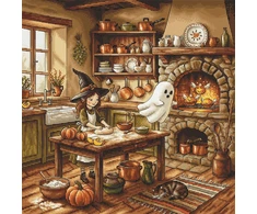 Ava Stitch Kryželių siuvinėjimo rinkinys „Rudens magijos virtuvė“ 31,75×31,75 cm
