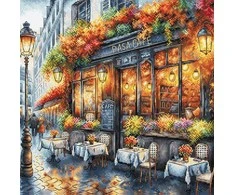 Ava Stitch Rudens kava – kryželiu siuvinėjimo rinkinys, 29x29 cm, Aida 16