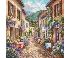 Ava Stitch Siuvinėjimo kryželiu rinkinys „Pasivaikščiojimas Provanse“ 31,75×31,75 cm