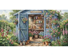 Ava Stitch Siuvinėjimo kryželiu rinkinys „Žydintis sodas“ 47,6×25,7 cm