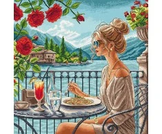 Ava Stitch Siuvinėjimo kryželiu rinkinys „Itališki skoniai“ 32x32 cm