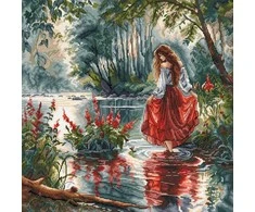 Ava Stitch Siuvinėjimo kryželiu rinkinys „Miško paslaptis“ 32x32 cm AVA-P041