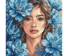 Ava Stitch Siuvinėjimo kryželiu rinkinys „Mėlynas žvilgsnis“ 27×27 cm