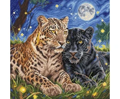 Ava Stitch Siuvinėjimo kryželiu rinkinys „Kačių naktis“, Aida 16 ct, 31,75×31,75 cm