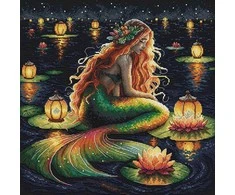 Ava Stitch Siuvinėjimo kryželiu rinkinys „Undinės užutėkis“ 28,6x28,6 cm AVA-P091
