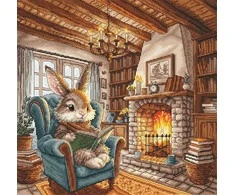 Ava Stitch Siuvinėjimo kryželiu rinkinys „Popietė skaitant“ 31x30 cm AVA-P195