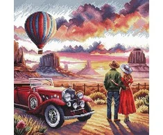 Ava Stitch Siuvinėjimo rinkinys kryželiu „Romantiška kelionė“ 24×24 cm AVA-P142