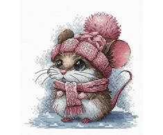 Ava Stitch Žiemos pelytė su kepure siuvinėjimo kryželiu rinkinys AVA-P073