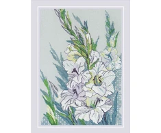 Riolis Kryželio rinkinys. "Baltosios gladiolės" 21x30 cm SR2297