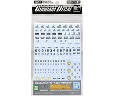 Bandai Gundam decalės HGUC 1/144 MS Žemės Federacijos kosminėms pajėgoms Nr.30
