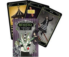 KNYGA Insight Editions Beetlejuice taro kortos – 78 kortų kaladė su gidu, oficiali kolekcinė dovana