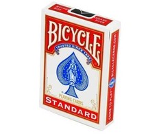 Bicycle Blank Back Standard Face Raudona kortos