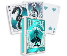 Bicycle Ice Dragon žaidimo kortos su ledo drakonu
