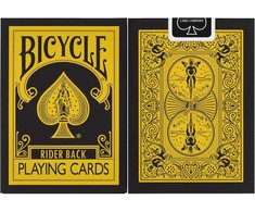 Bicycle Reverse geltonos ir juodos žaidimo kortos magams ir pokeriui