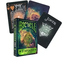 Bicycle Stargazer žaidimo kortos su Carina ūko dizainu – pokeriui, triukams