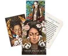 Blue Angel Mėlyna Angel Orakulo Kortų Rinkinys - Medicine Heart Orakulo Kišeninis Panda Leidimas 44 Kortos 56 Puslapių Gidas