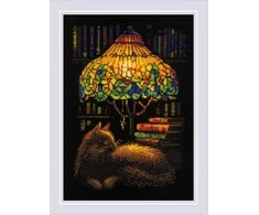 Riolis Kryželiu siuvinėjimo rinkinys "Knygos vakaras" 21x30 SR2281