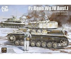 Border Model Pz.Beob.Wg. IV Ausf. J 1/35 plastikinis rinkinys su vadu ir pėstininkais