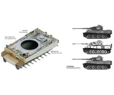 Border Model Tiger I ankstyvasis 1/72 surenkamas plastikinis tanko modelis 7205