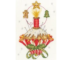 Bothy Threads Kalėdinis siuvinėjimo kryželiu rinkinys „Christmas Trimmings“, 13x19 cm