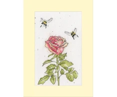 Bothy Threads Siuvinėjimo kryželiu atviruko rinkinys „Bee Mine Forever“ be schemos, 10x16 cm
