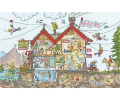Bothy Threads Siuvinėjimo kryželiu rinkinys „Cut Thru' Adventure Holiday“, 40x26 cm
