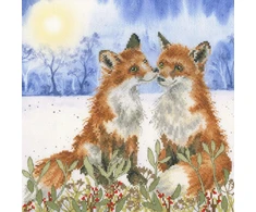 Bothy Threads Siuvinėjimo kryželiu rinkinys „Winter Solstice“ su akvarelės fonu, 26x26 cm