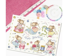 Bothy Threads Siuvinėjimo kryželiu rinkinys „I Love Sewing“ siuvėjoms, 32x23 cm