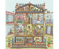 Bothy Threads Siuvinėjimo kryželiu rinkinys „Cut Thru' Dolls House“, 36x37 cm