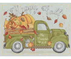 Bothy Threads Siuvinėjimo kryželiu rinkinys „The Pumpkin Patch“ – moliūgai, 28x20 cm