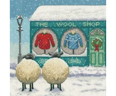 Bothy Threads Siuvinėjimo kryželiu rinkinys „The Wool Shop“ – vilnų parduotuvė, 26x26 cm