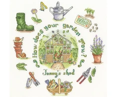 Bothy Threads Siuvinėjimo kryželiu rinkinys „How Does Your Garden Grow?“ su abėcėle, 26x26 cm
